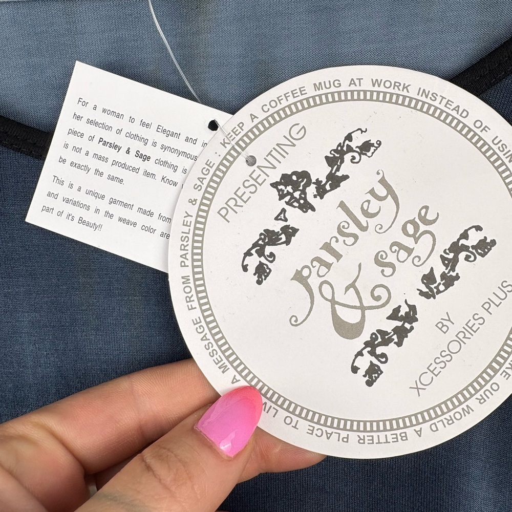 NWT Parsley & Sage Multicolor Long Sleeve Tunic Top Boho Hippie - Picture 5 of 11